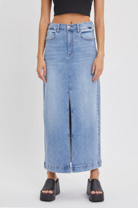 Mid Waistd Denim Maxi