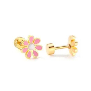 Screwback Stud - Elsie - Pink