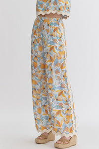 Floral Print High Waisted Pant