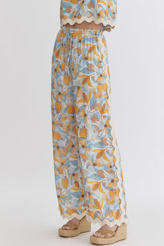 Floral Print High Waisted Pant