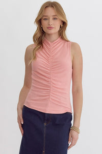 Ribbed Mock Neck Top