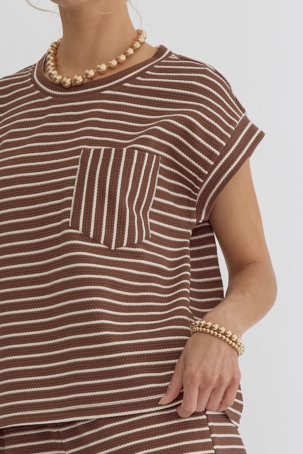 Textured Striped Top