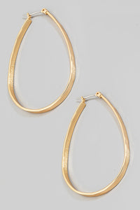 Oval Pincatch Hoop Earrings