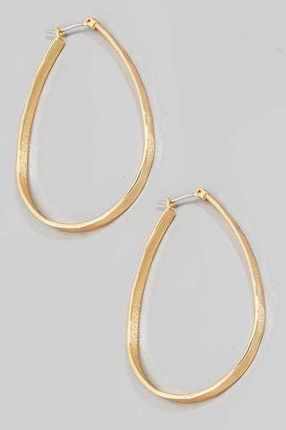 Oval Pincatch Hoop Earrings