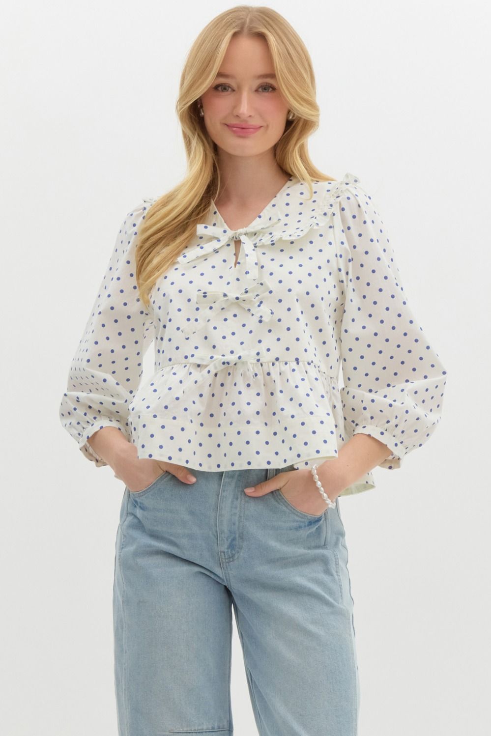 Polka Dot Peplum